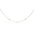 14K Yellow Gold Bezel Set Alternating Green Emerald and Diamond Station Necklace - 18" Inches by Bids.com