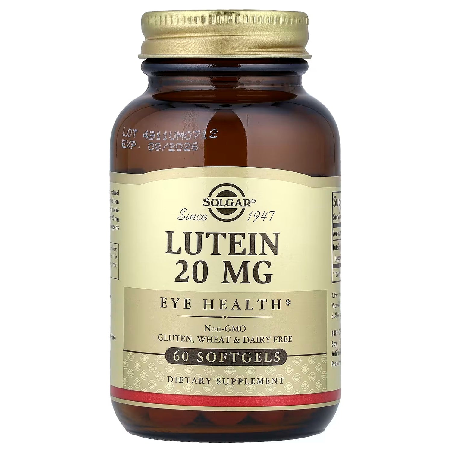 Solgar Lutein, 20 Mg, 60 Softgels by Pasteur Pharmacy