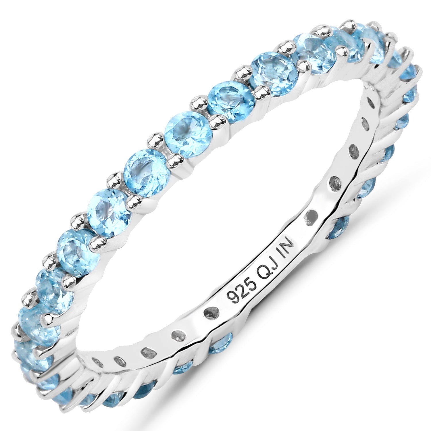 0.94 Carat Genuine Swiss Blue Topaz .925 Sterling Silver Ring by Bids.com