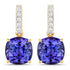 5.64 Carat Genuine Tanzanite and White Diamond 14K Yellow Gold Earrings by Bids.com