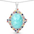 18.50 Carat Genuine Multi Stone .925 Sterling Silver Pendant by Bids.com