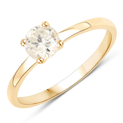 0.62 Carat Genuine LB Diamond 14K Yellow Gold Ring by Bids.com