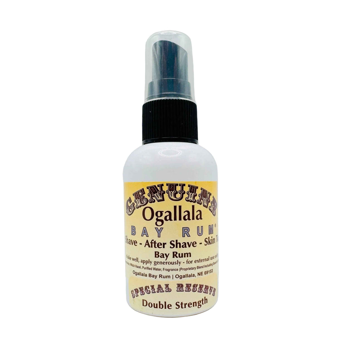 Ogallala Bay Rum Double Strength Pre Shave - After Shave - Skin Toner 2 Oz