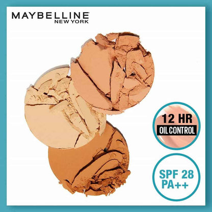 Maybelline New York Fit Me 12Hr Oil Control Compact, 128 Warm Nude