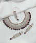 Joban Fashion Maroon Stone Work Necklace Set