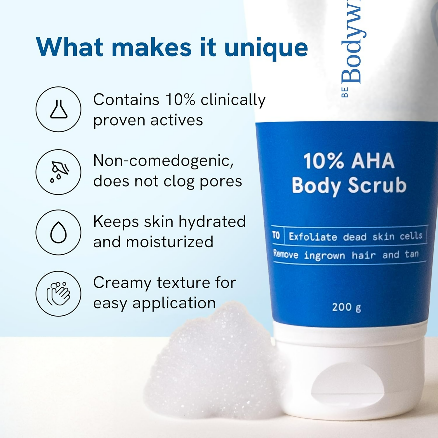 BeBodywise 10% Lactic AHA Exfoliating Body Scrub