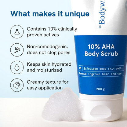 BeBodywise 10% Lactic AHA Exfoliating Body Scrub