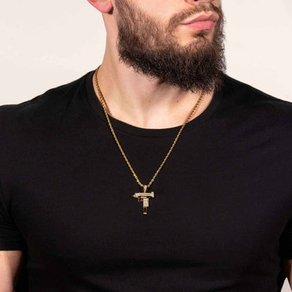 Uzi Pendant 925 Sterling Silver