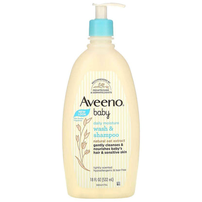 Aveeno Baby Daily Moisture Body Wash &amp; Shampoo Oat Extract 8 Fl. Oz