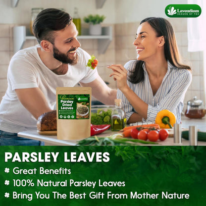 Premium Dried Parsley Leaves – 100% Pure, Non-GMO, Gluten-Free, Vegan – Aromatic Culinary Herb for Cooking, Garnish, and Seasoning by FreshDrinkUS - Natural and Premium Herbal Tea