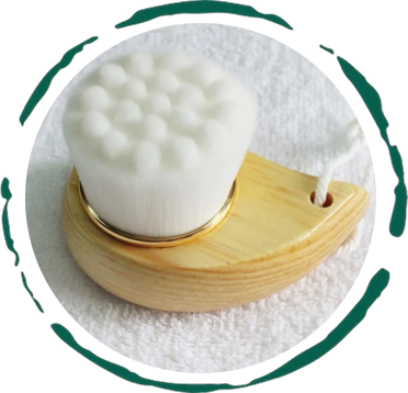 Facial Brush with Bamboo Handle  DestGlow