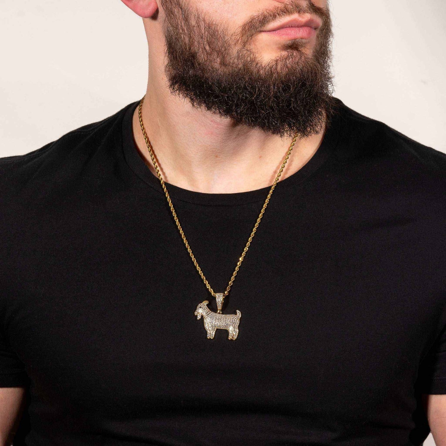 Iced GOAT Pendant 925 Sterling Silver - DestGlow