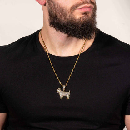 Iced GOAT Pendant 925 Sterling Silver - DestGlow