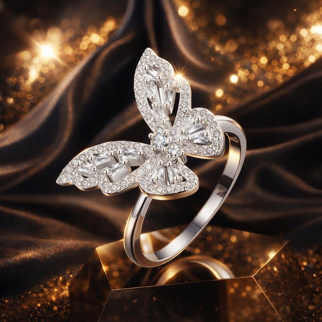 925 Sterling Silver White Gold Plated 1.9mm CZ Pavé Setting Ring Size 7 for Women  DestGlow