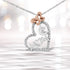 Two Tone .925 Sterling Silver 1/5 cttw Diamond "Mom" and Heart Pendant Necklace (H-I, I1-I2) by Bids.com