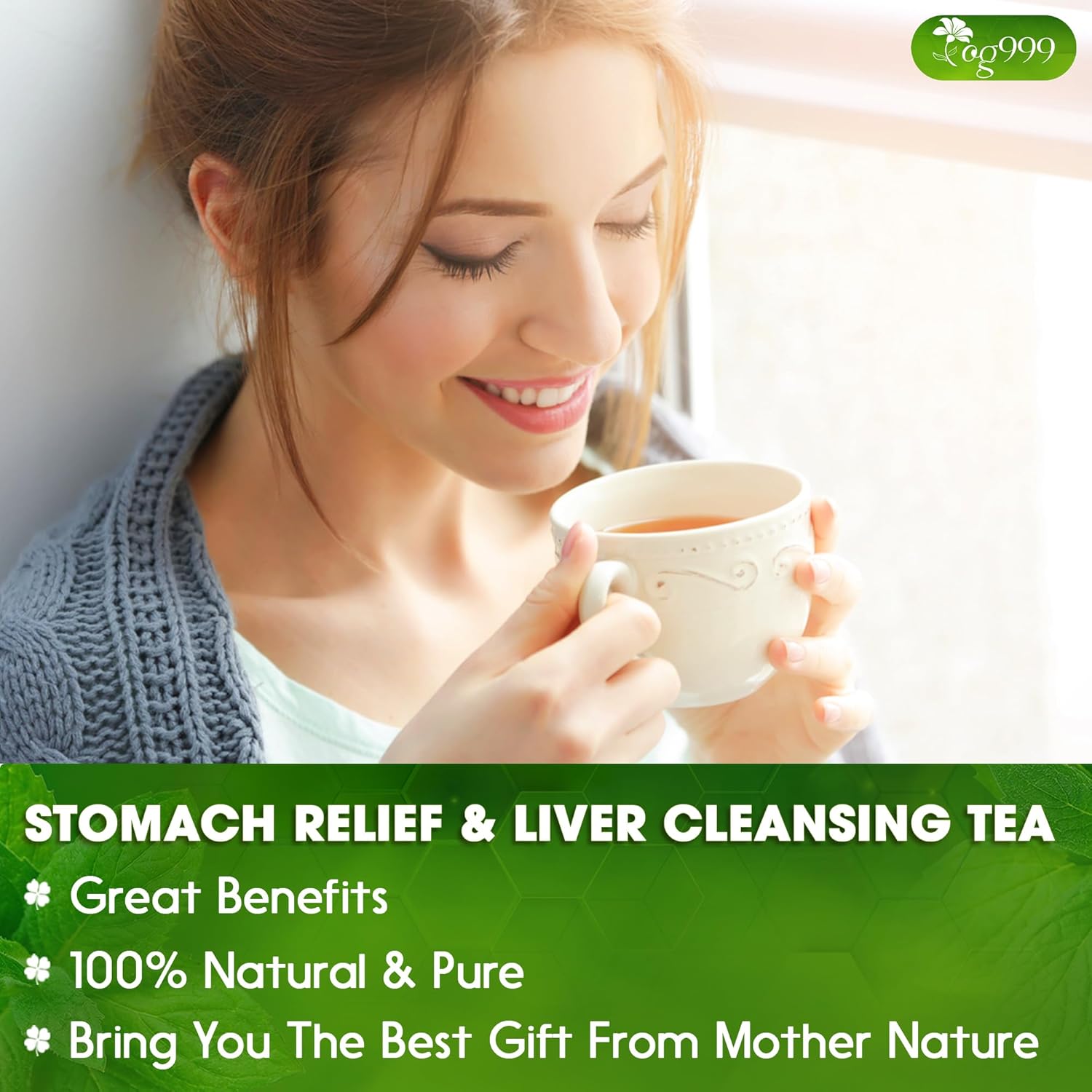 Premium Stomach &amp; Liver Herbal Tea | Milk Thistle Seed, Ginger, Fennel, Peppermint &amp; Licorice by FreshDrinkUS - Natural and Premium Herbal Tea