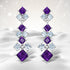 4.94 Carat Genuine Amethyst & Blue Topaz .925 Sterling Silver Earrings  DestGlow