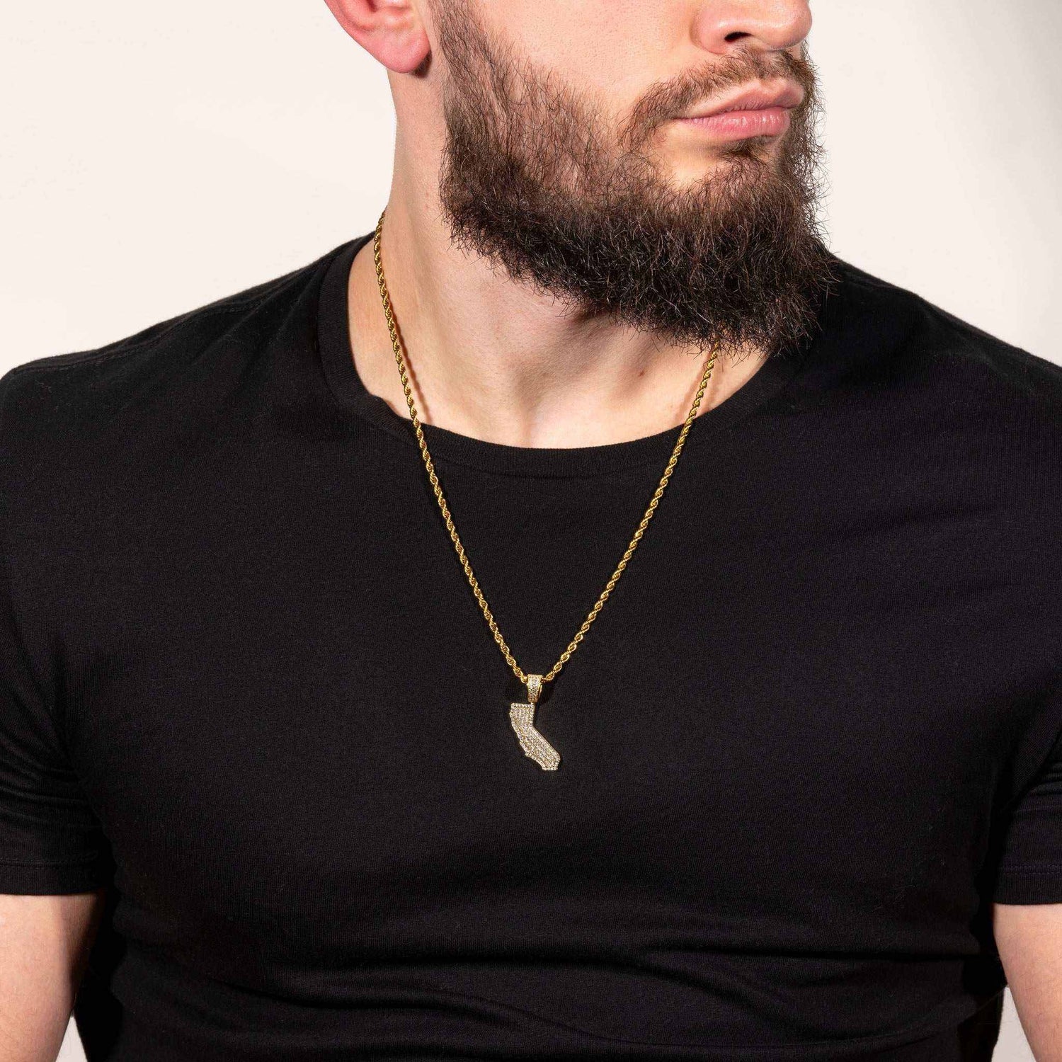 California State Pendant 925 Sterling Silver