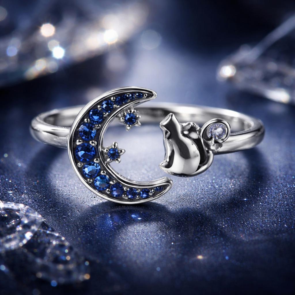 S925 Sterling Silver Oxidized Pavé Setting CZ Ring  DestGlow