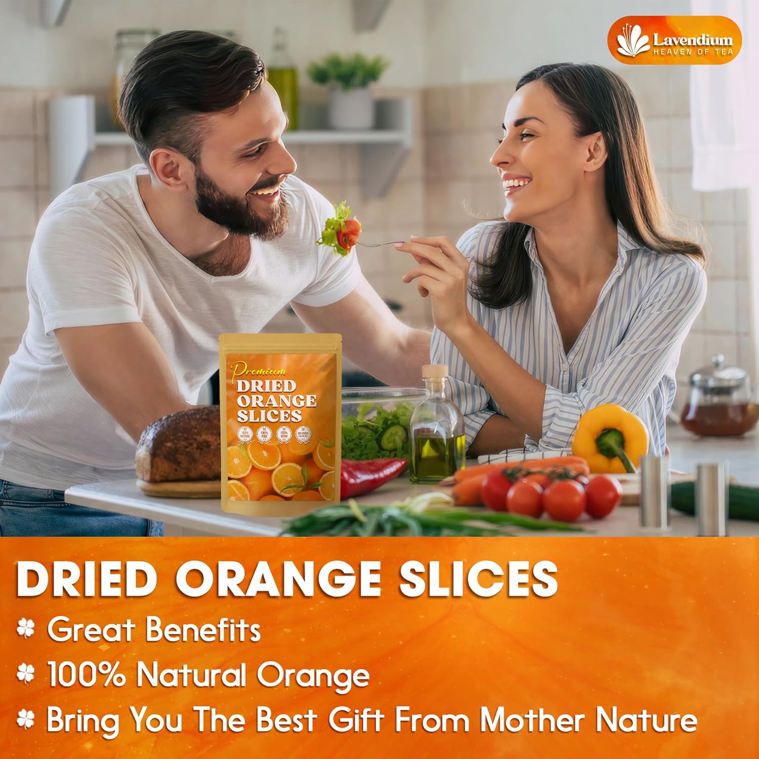 Premium Dried Orange Slices 6oz – Natural Dehydrated Citrus Wheels for Tea, Cocktails, Baking, Holiday Decorations, Potpourri, and Crafts. by FreshDrinkUS - Natural and Premium Herbal Tea