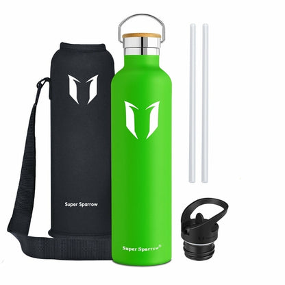 Insulated Stainless Steel Water Bottle 32oz - Double Wall Vacuum Insulated, BPA Free, Leak Proof