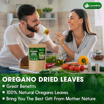 Premium Dried Oregano Leaves – 100% Pure, Non-GMO, Gluten-Free, Vegan – Aromatic Herb for Cooking, Seasoning, Sauces, and Pizza by FreshDrinkUS - Natural and Premium Herbal Tea
