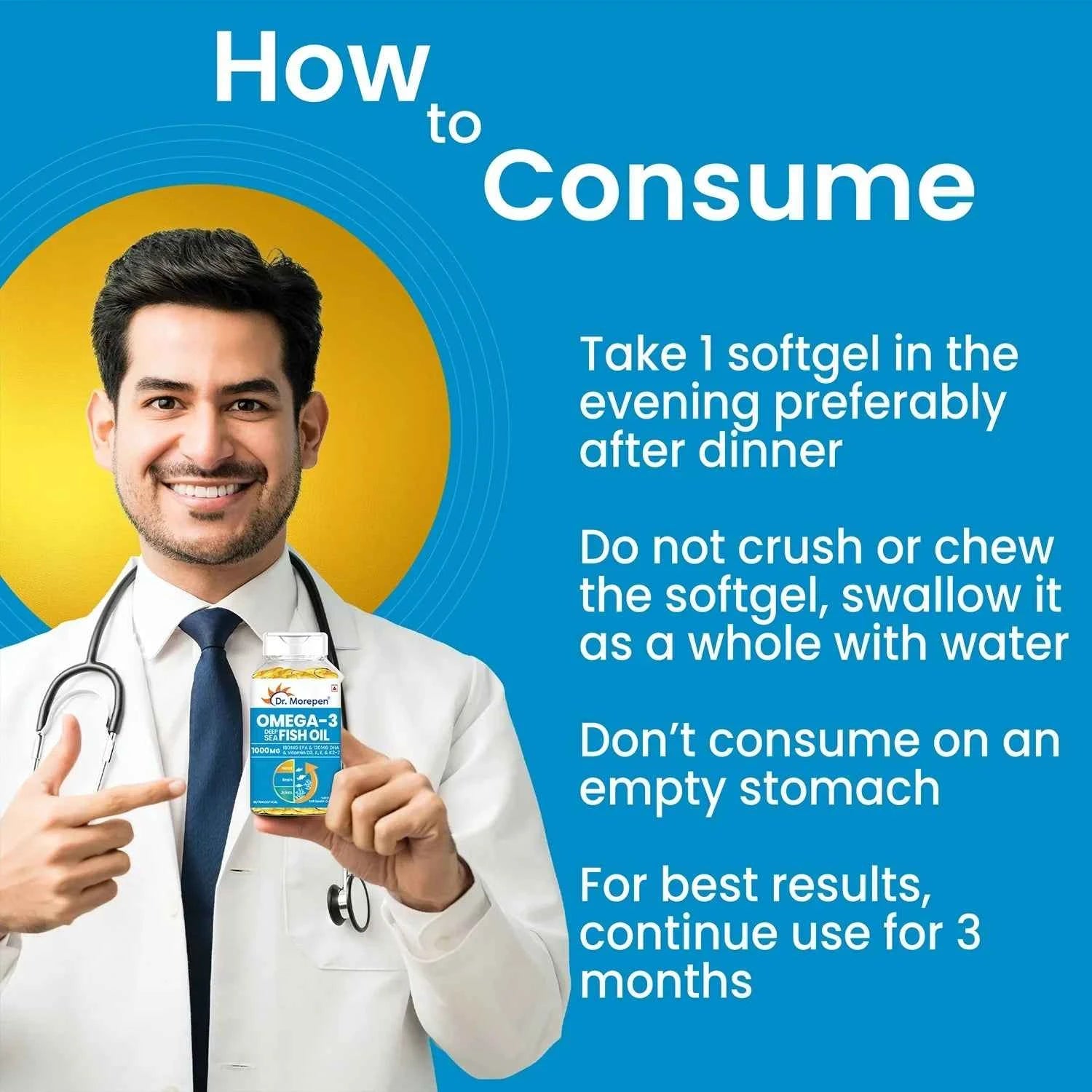 Dr Morpen Omega-3 Deep Sea Fish Oil 1000Mg + Weight Gainer