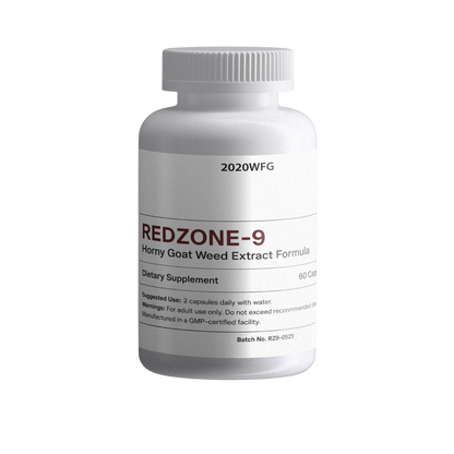 REDZONE-9: Circulation &amp; Vitality Complex 160 Capsules - Horny Goat Weed, Maca Root &amp; Nitric Oxide Support for Male Wellness