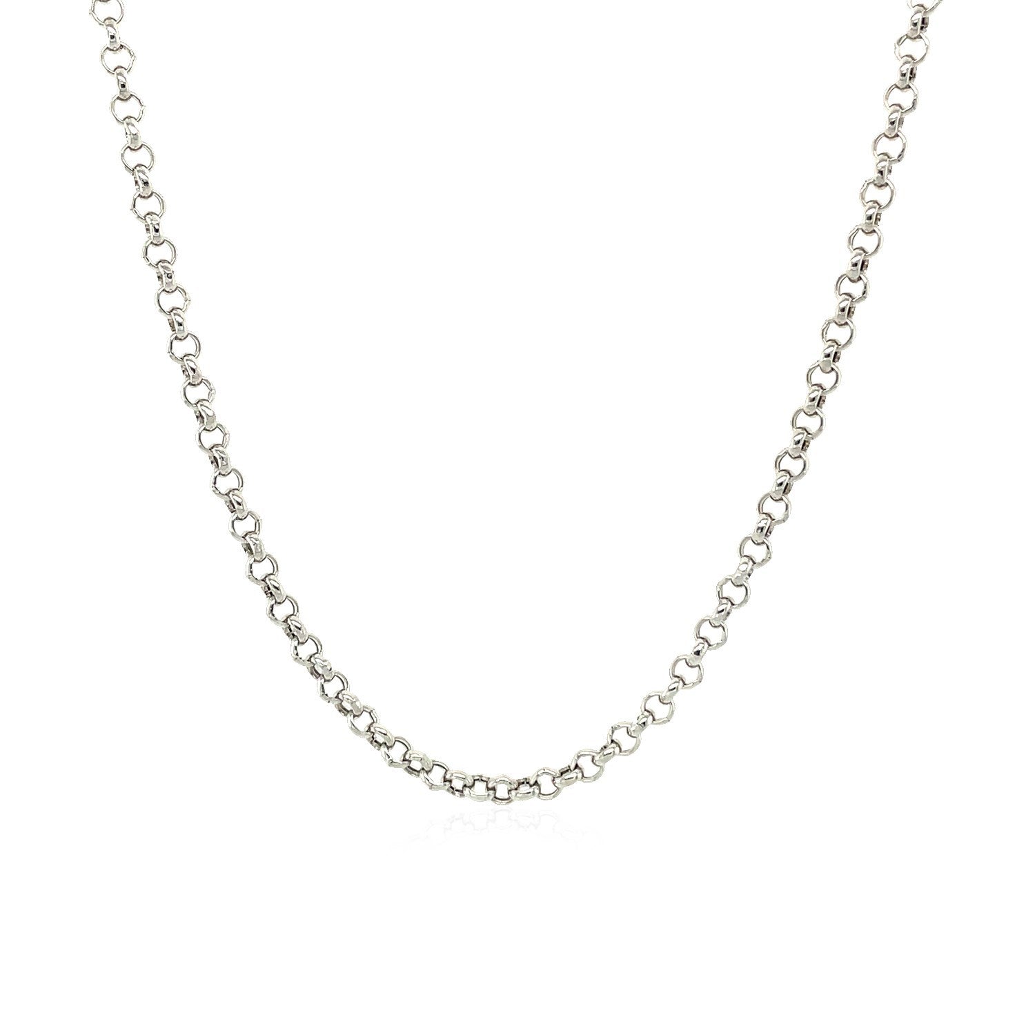 2.3mm 14k White Gold Rolo Chain by Bids.com