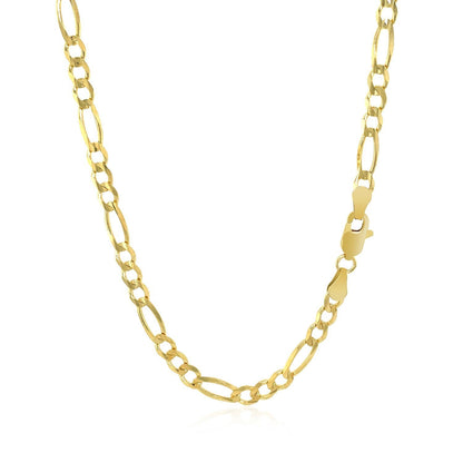 10K Yellow Gold Solid Figaro Chain (3.70 mm) by Bids.com