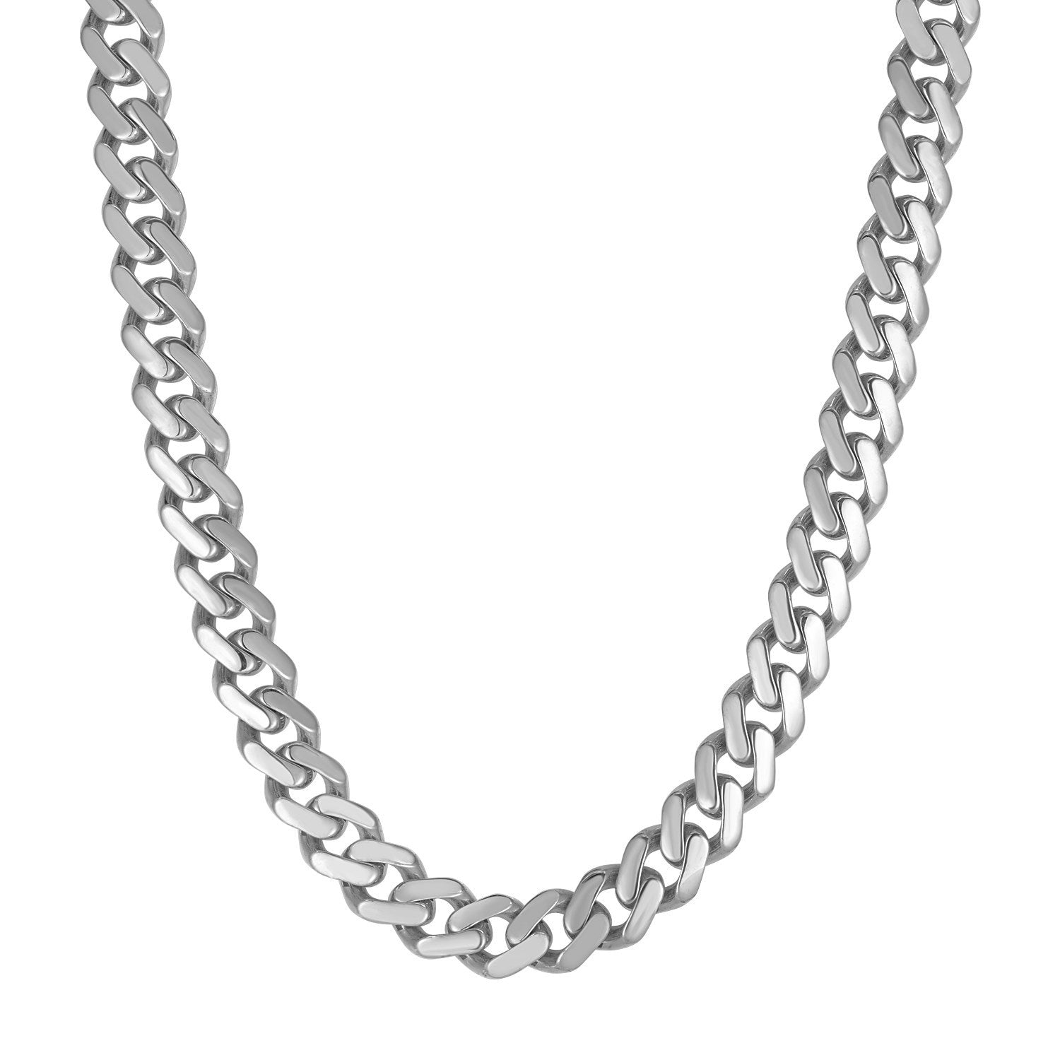 14k White Gold 22 inch Polished Curb Chain Necklace by Bids.com