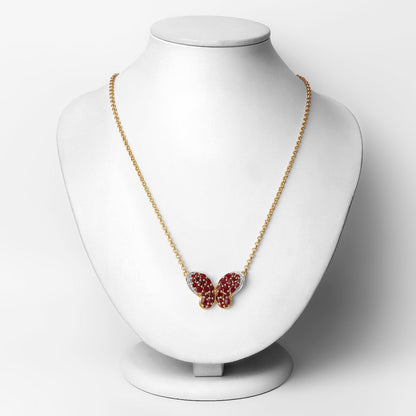 4.15 Carat Genuine Ruby and White Zircon .925 Sterling Silver Pendant by Bids.com