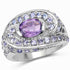 2.76 Carat Genuine Amethyst and Tanzanite .925 Sterling Silver Ring by Bids.com