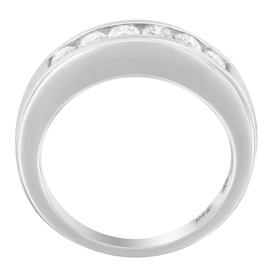 14K White Gold 3/4ct. TDW Diamond Channel Band Ring (H-I, I1-I2) by Bids.com