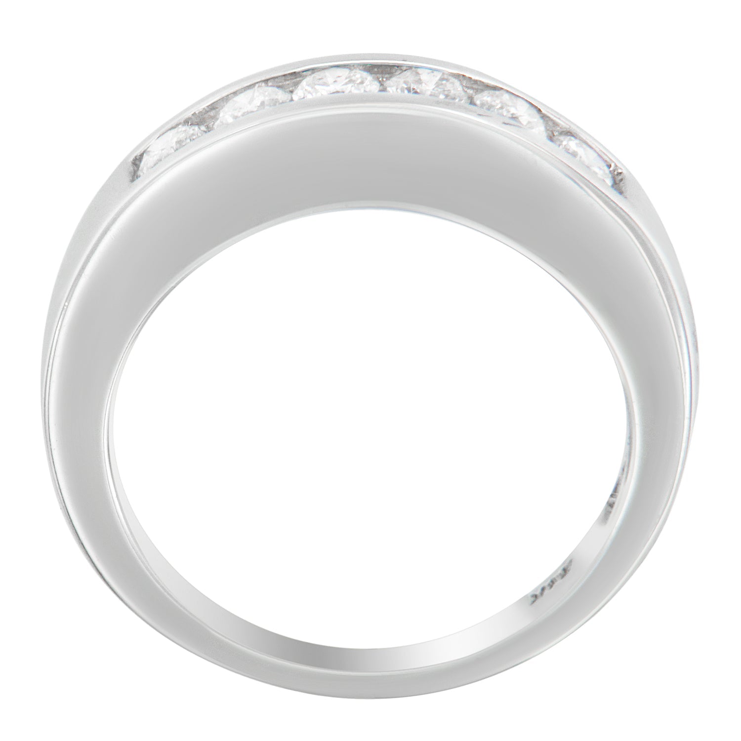 14K White Gold 3/4ct. TDW Diamond Channel Band Ring (H-I, I1-I2) by Bids.com