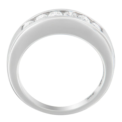14K White Gold 3/4ct. TDW Diamond Channel Band Ring (H-I, I1-I2) by Bids.com