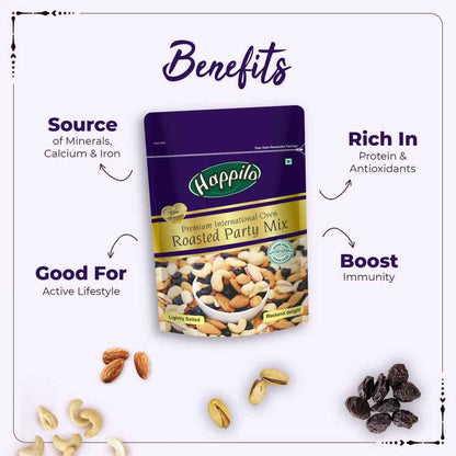 Happilo Premium Oven Roasted &amp; Lightly Salted Party Mix