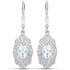 0.96 Carat Genuine Aquamarine and White Topaz .925 Sterling Silver Earrings  DestGlow