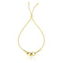 14k Yellow Gold Entwined Rings Adjustable Lariat Style Bracelet by Bids.com