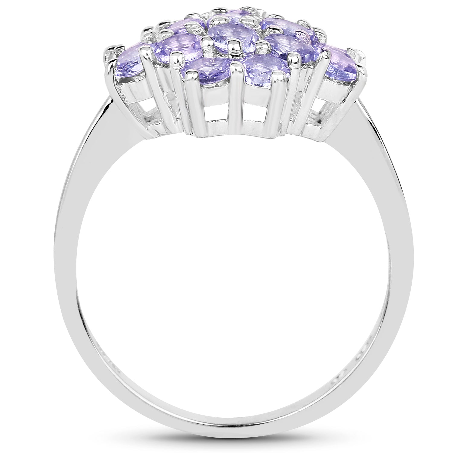 1.70 Carat Genuine Tanzanite .925 Sterling Silver Ring by Bids.com