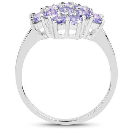 1.70 Carat Genuine Tanzanite .925 Sterling Silver Ring by Bids.com
