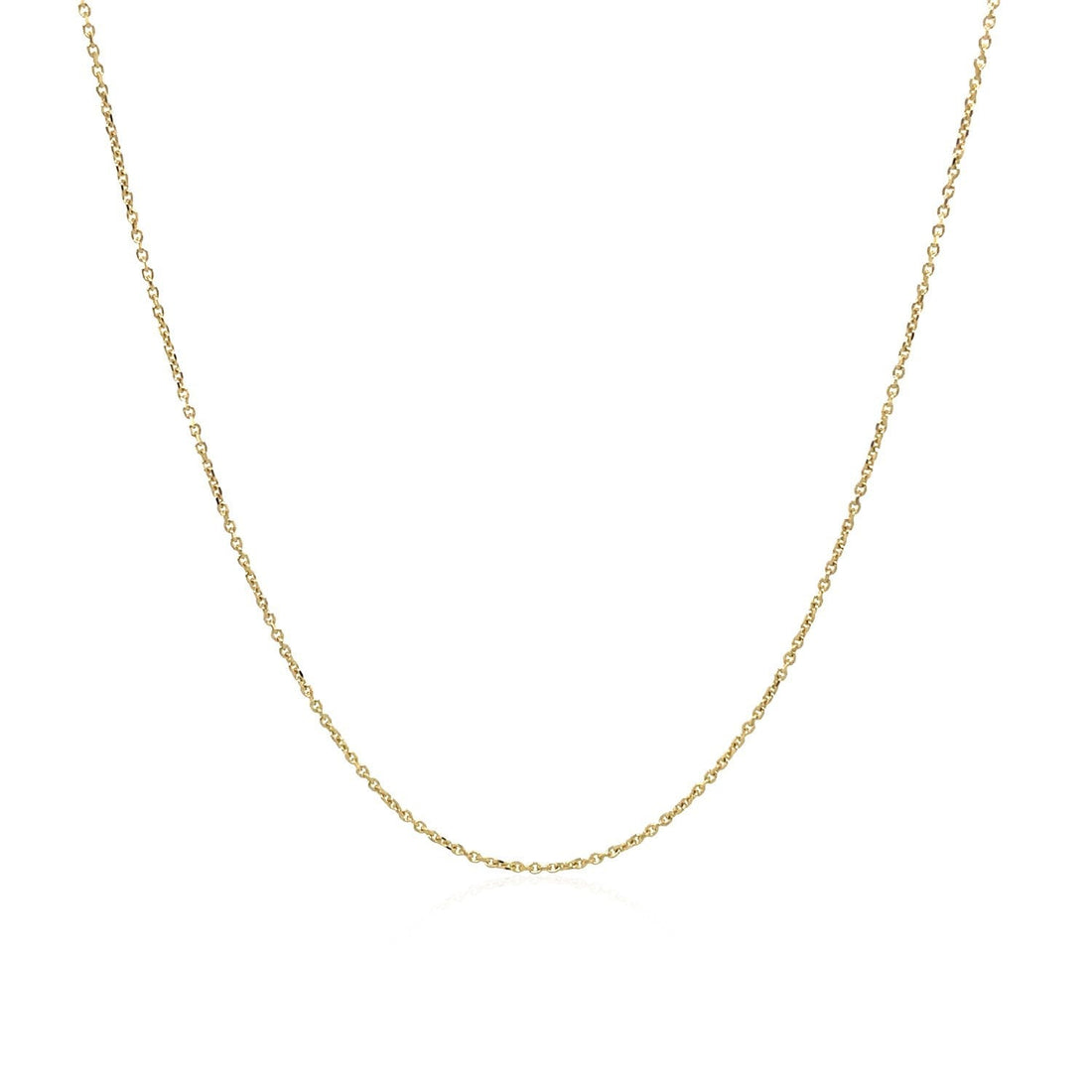 14k Yellow Gold Cable Link Chain 0.5mm by Bids.com