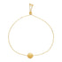 Adjustable Bracelet with Shiny Circle in 14k Yellow Gold by Bids.com