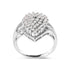 10K White Gold 1/2 Cttw Diamond Pear Shaped Cluster Ring (H-I Color, I1-I2 Clarity) - Ring Size 7 by Bids.com