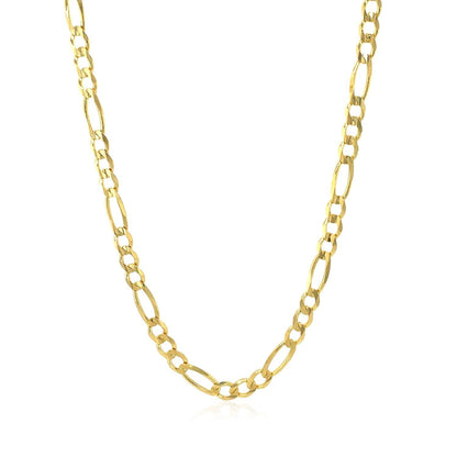 3.8mm 14k Yellow Gold Solid Figaro Chain by Bids.com