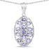 2.21 Carat Genuine Tanzanite .925 Sterling Silver Pendant  DestGlow