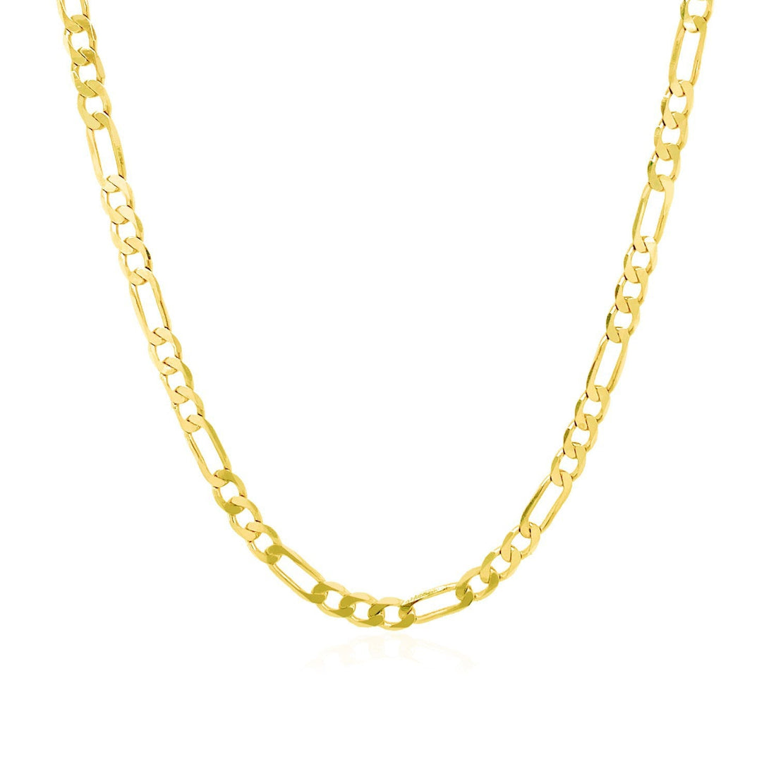 3.1mm 14k Yellow Gold Solid Figaro Chain by Bids.com