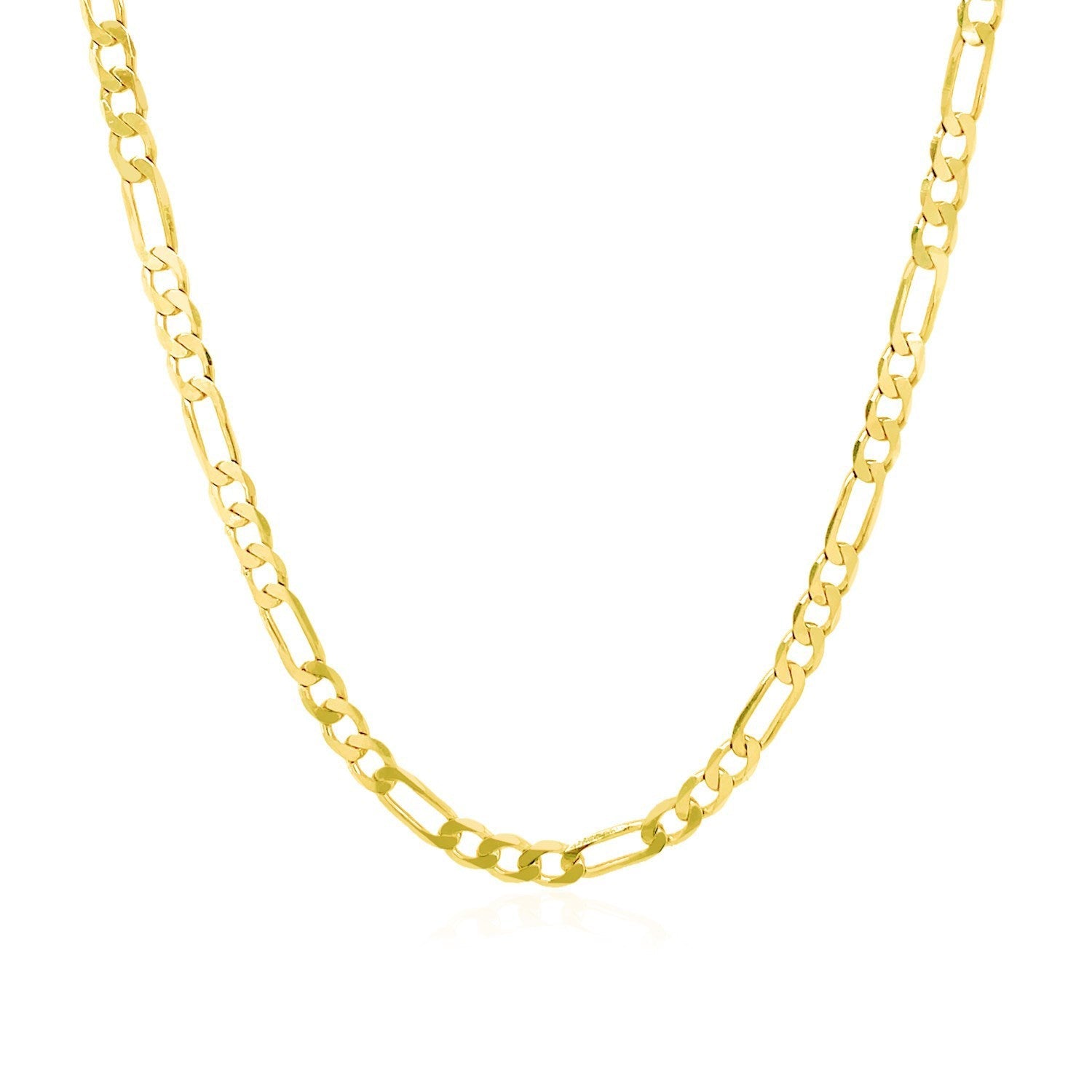 3.1mm 14k Yellow Gold Solid Figaro Chain by Bids.com