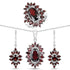 20.24 Carat Genuine Garnet .925 Sterling Silver 3 Piece Jewelry Set (Ring, Earrings, and Pendant w/ Chain) by Bids.com