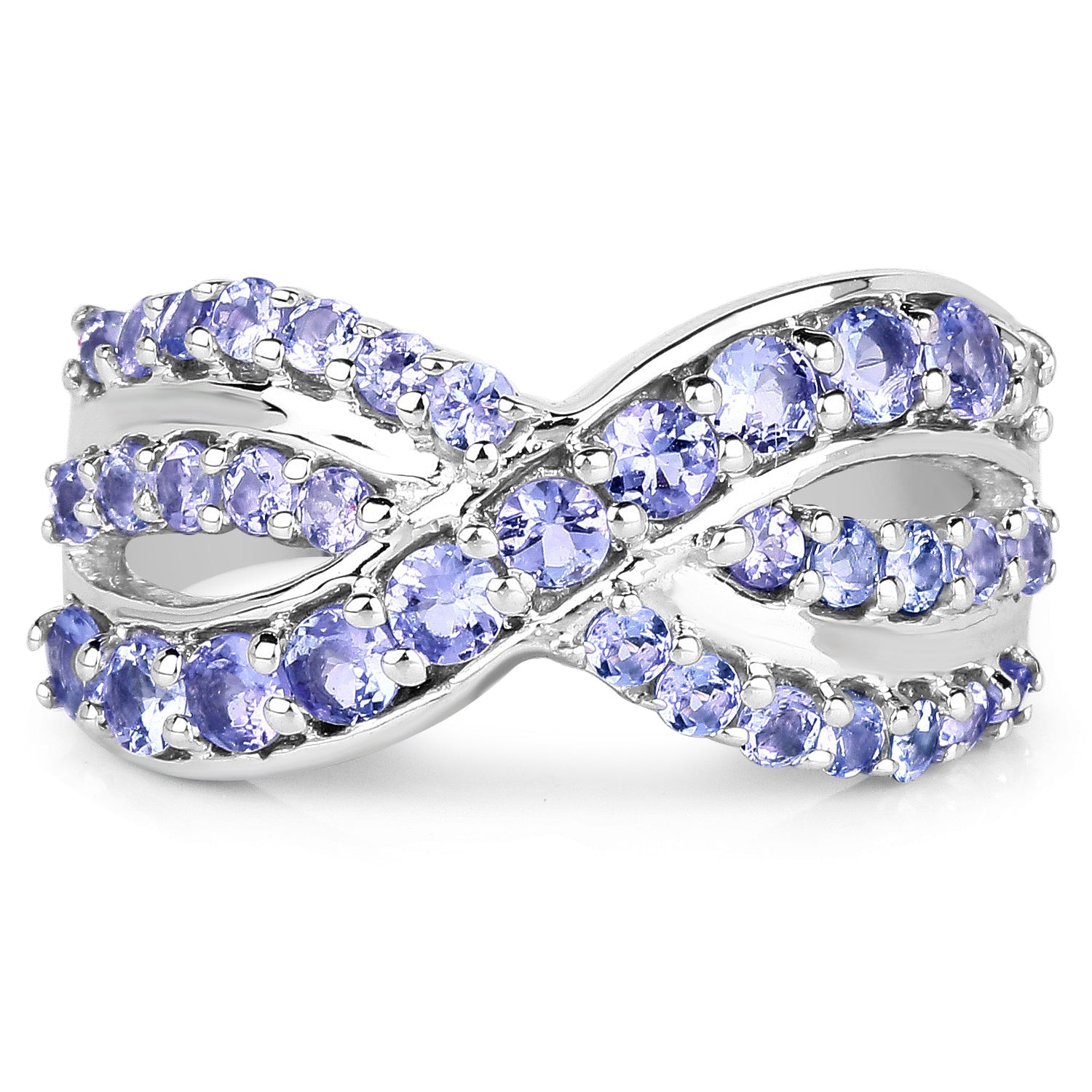 1.49 Carat Genuine Tanzanite .925 Sterling Silver Ring by Bids.com